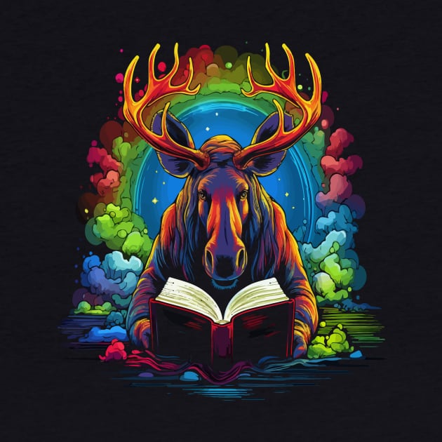 Moose Reads Book by JH Mart